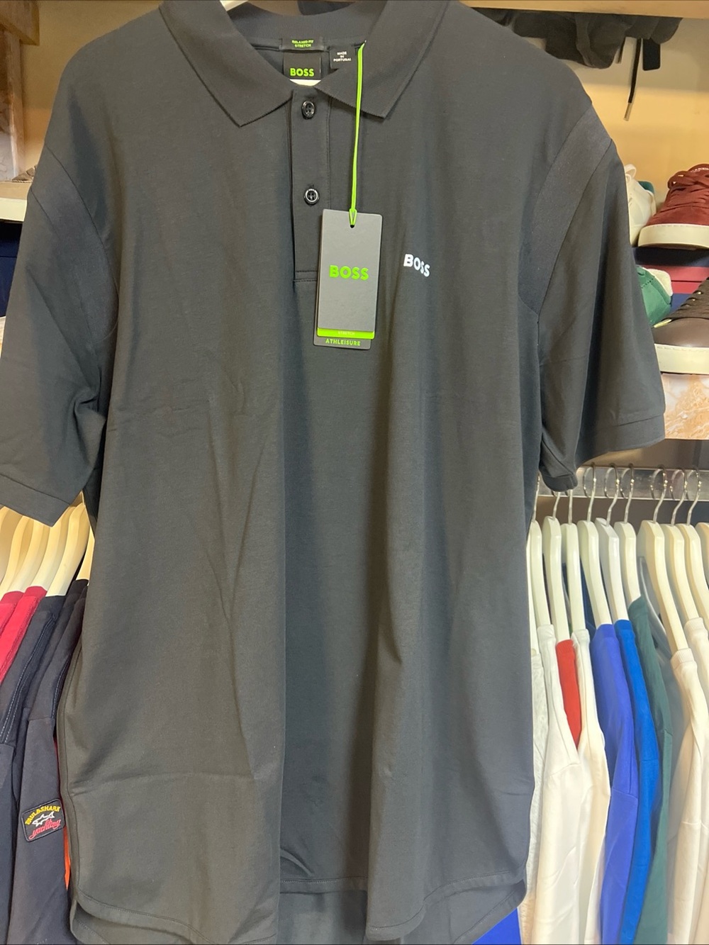 Hugo Boss Black Relaxed Fit Relaxed Size 2XL Polo Original Men's Short Sleeve